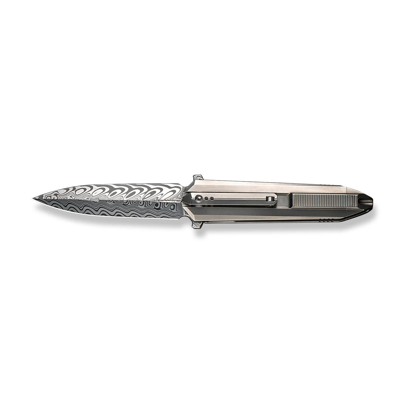 WEKNIFE Diatomic Flipper Knife Titanium Handle (3.78" Damasteel Blade) WE22032-DS1 - Image 5