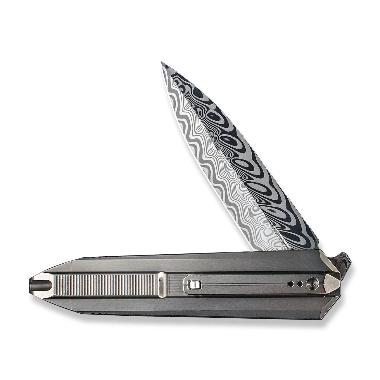 WEKNIFE Diatomic Flipper Knife Titanium Handle (3.78" Damasteel Blade) WE22032-DS1 - Image 6