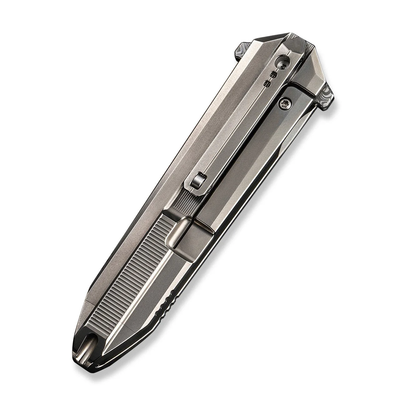 WEKNIFE Diatomic Flipper Knife Titanium Handle (3.78" Damasteel Blade) WE22032-DS1 - Image 8