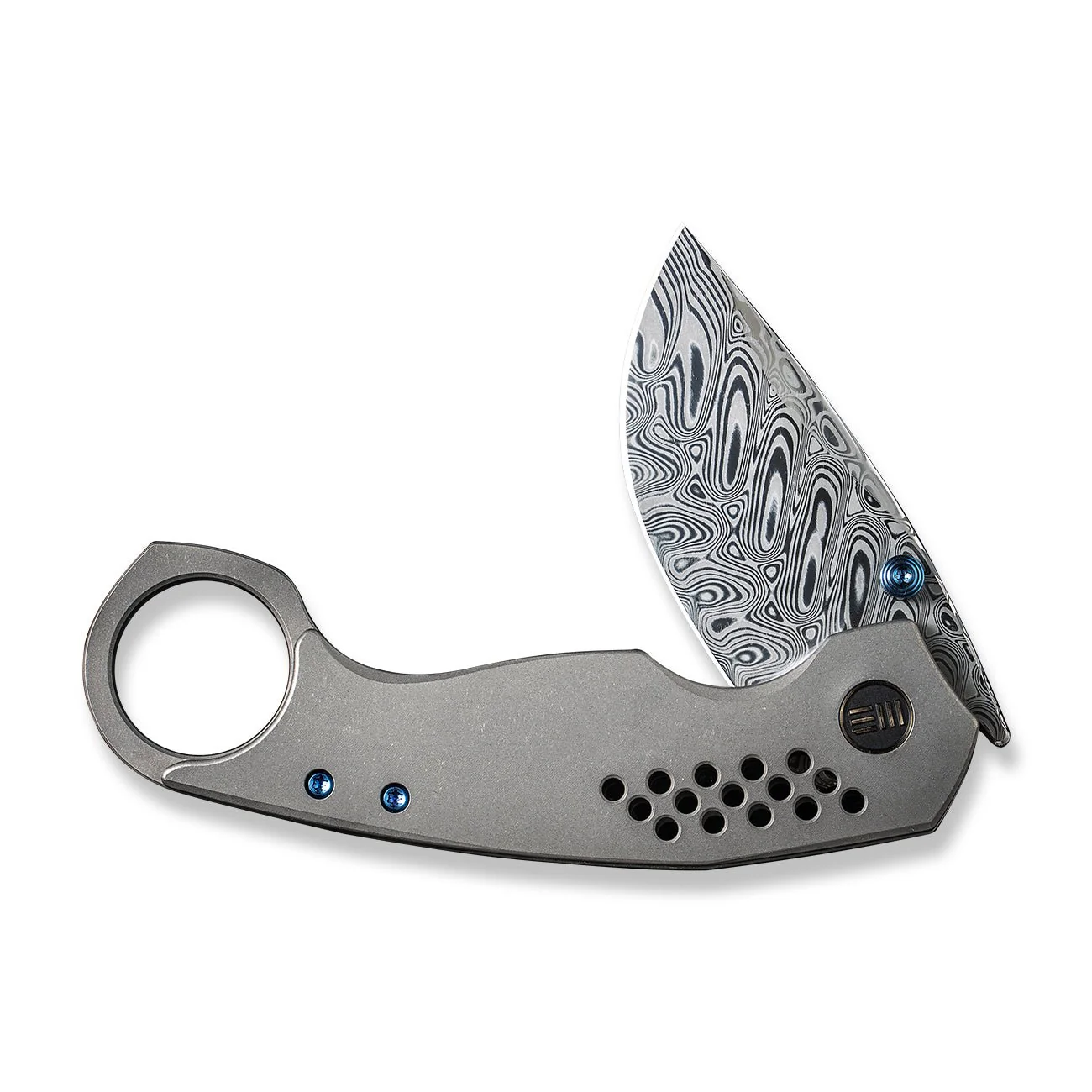 WEKNIFE Envisage Front Flipper Knife Titanium Handle (2.42" Damasteel Blade) WE22013-DS1 - Image 5