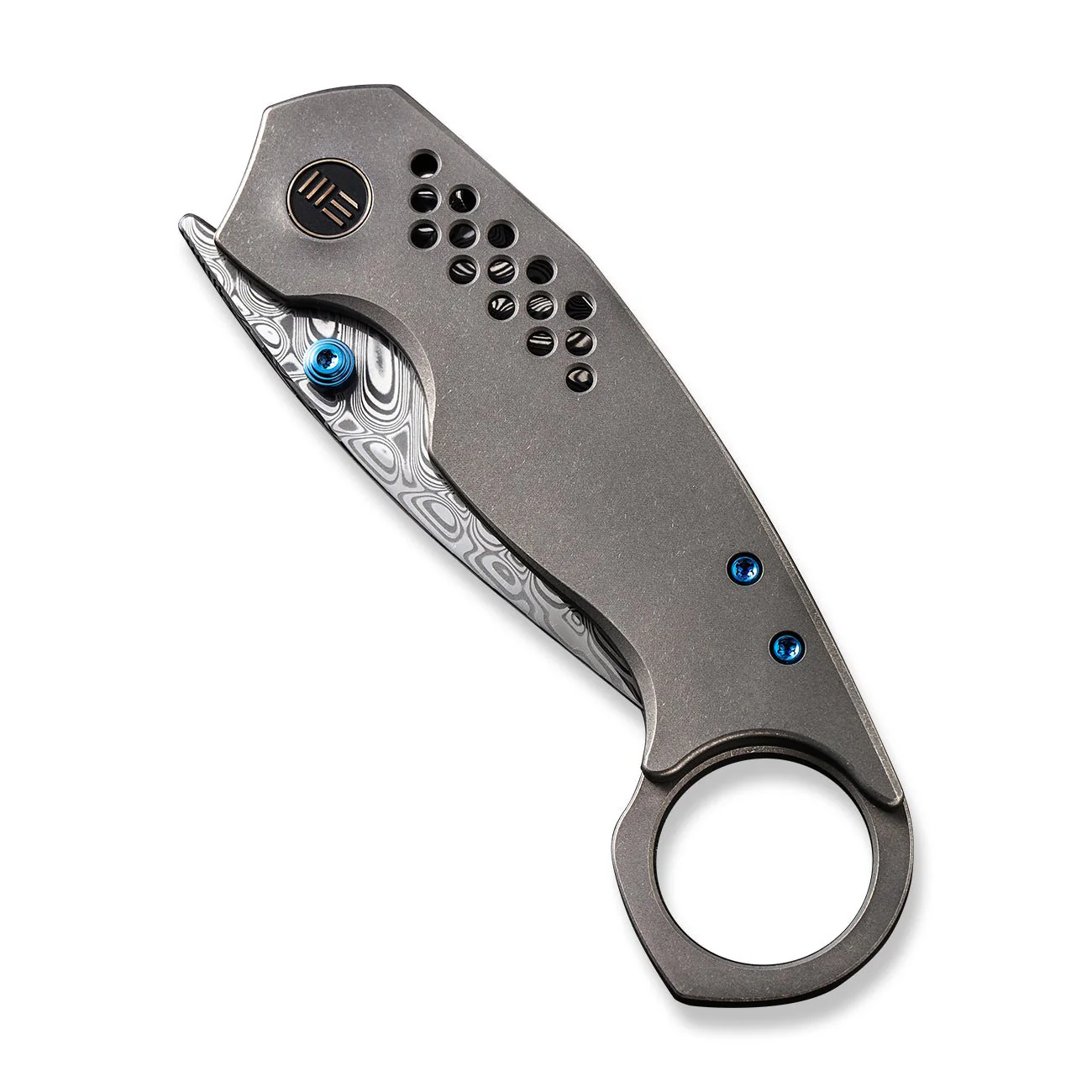 WEKNIFE Envisage Front Flipper Knife Titanium Handle (2.42" Damasteel Blade) WE22013-DS1 - Image 6