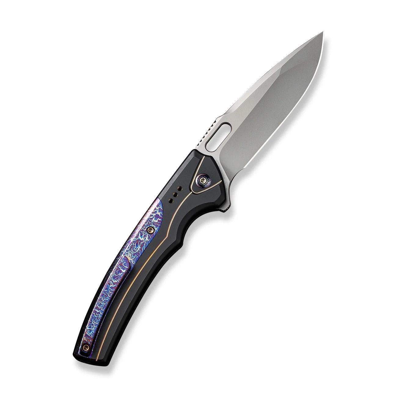 WEKNIFE Exciton Flipper & Thumb Hole & Button Lock Knife Titanium Handle (3.68" CPM 20CV Blade) WE22038A-6 - Image 2