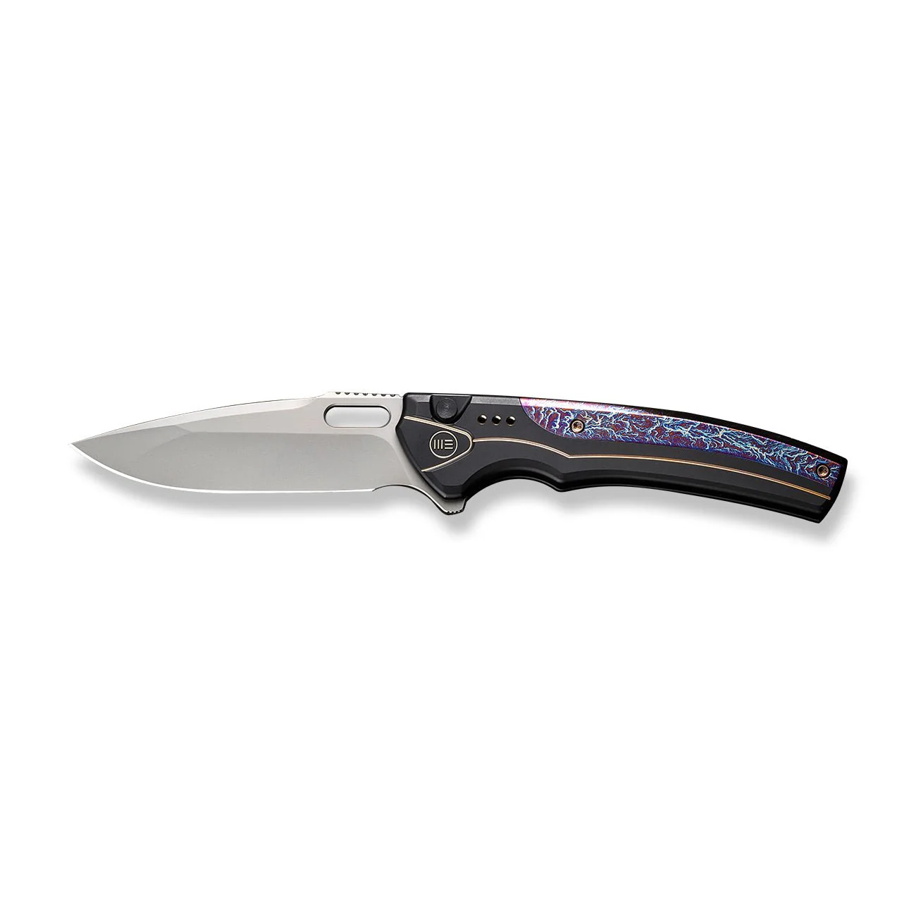 WEKNIFE Exciton Flipper & Thumb Hole & Button Lock Knife Titanium Handle (3.68" CPM 20CV Blade) WE22038A-6 - Image 4