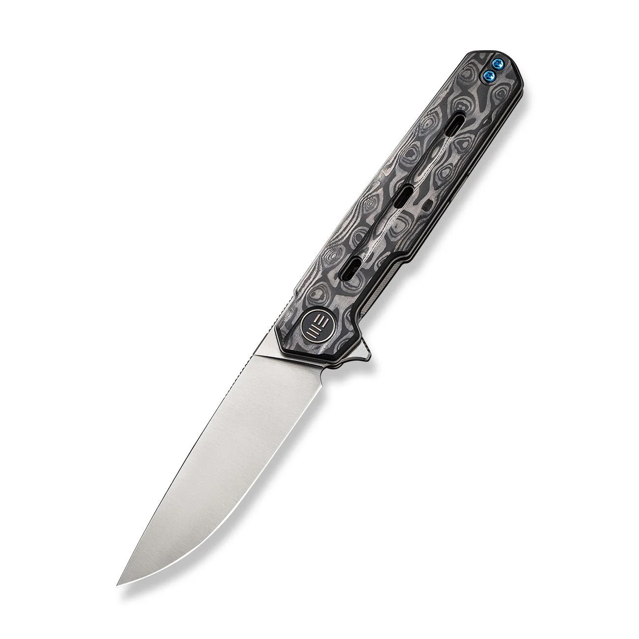 WEKNIFE Navo Flipper Knife Carbon Fiber & Titanium Handle (3.25" CPM 20CV Blade) WE22026-2 - Image 3