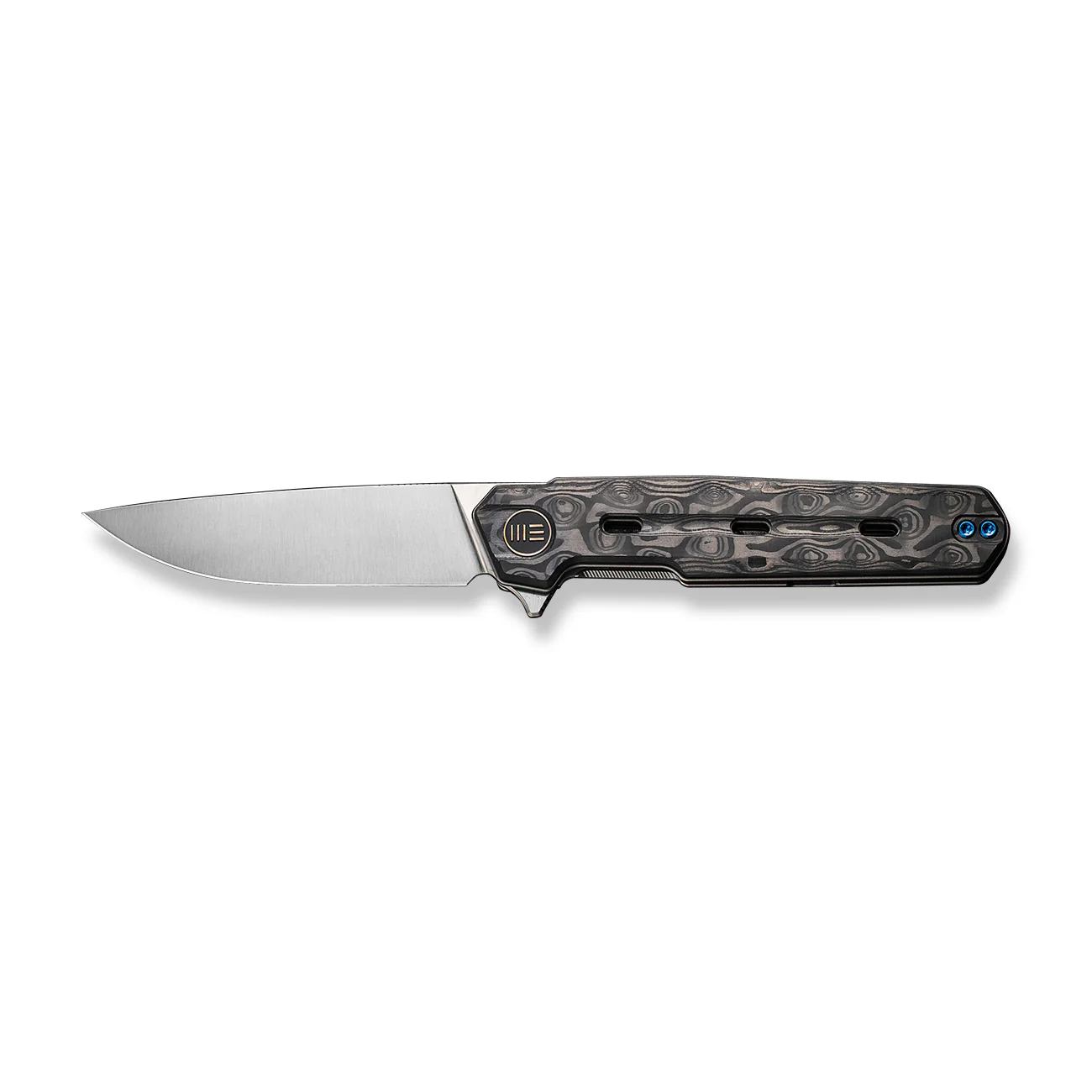 WEKNIFE Navo Flipper Knife Carbon Fiber & Titanium Handle (3.25" CPM 20CV Blade) WE22026-2 - Image 4