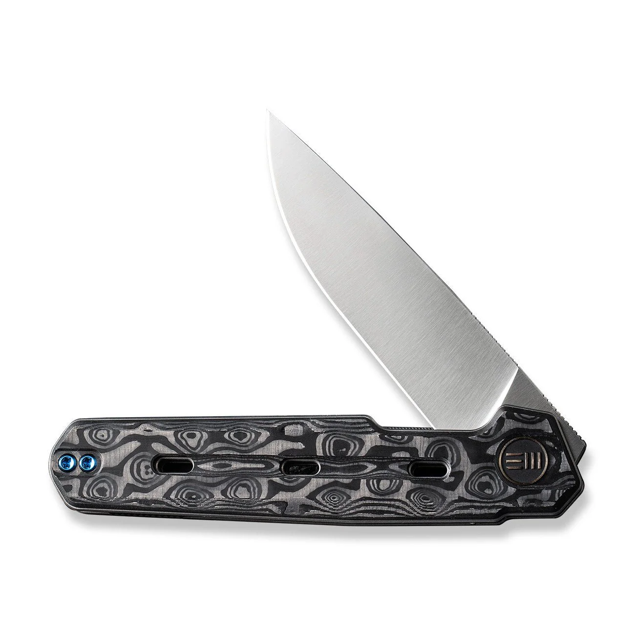 WEKNIFE Navo Flipper Knife Carbon Fiber & Titanium Handle (3.25" CPM 20CV Blade) WE22026-2 - Image 5