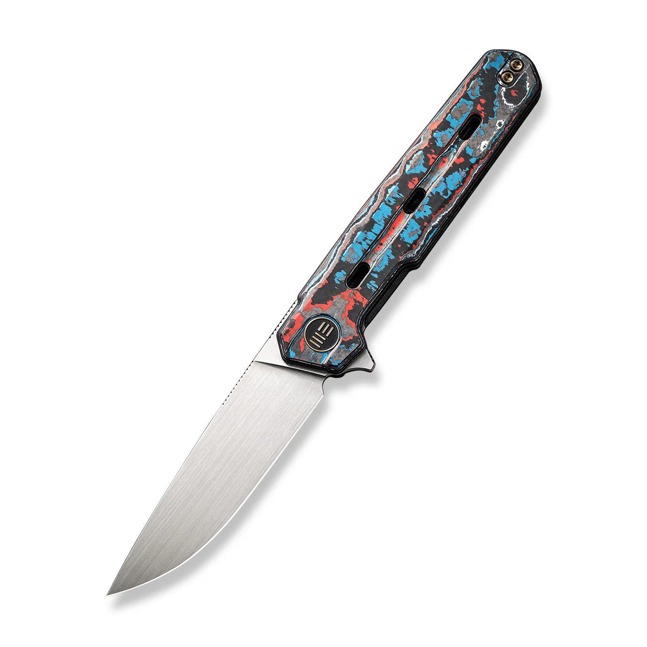 WEKNIFE Navo Flipper Knife FatCarbon Fiber & Titanium Handle (3.25" CPM 20CV Blade) WE22026-4 - Image 3