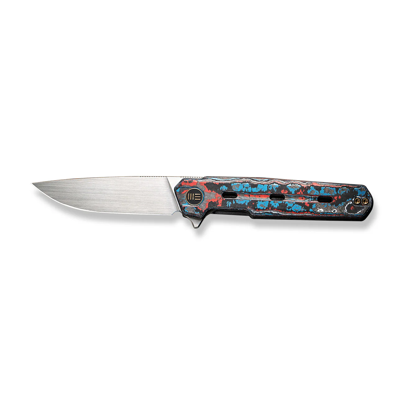 WEKNIFE Navo Flipper Knife FatCarbon Fiber & Titanium Handle (3.25" CPM 20CV Blade) WE22026-4 - Image 4