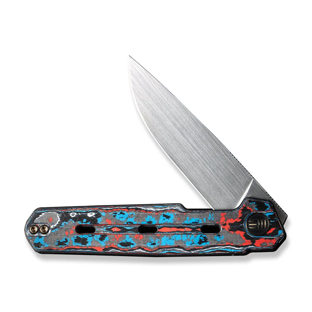 WEKNIFE Navo Flipper Knife FatCarbon Fiber & Titanium Handle (3.25" CPM 20CV Blade) WE22026-4 - Image 5