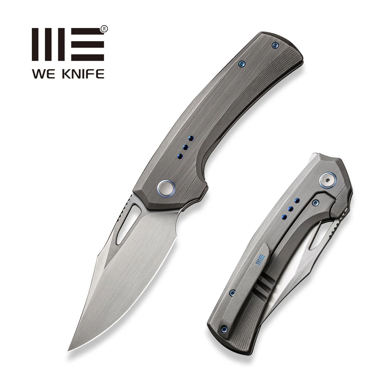 WEKNIFE Nefaris Flipper & Thumb Hole Knife Titanium Handle (3.48" CPM 20CV Blade) WE22040D-1