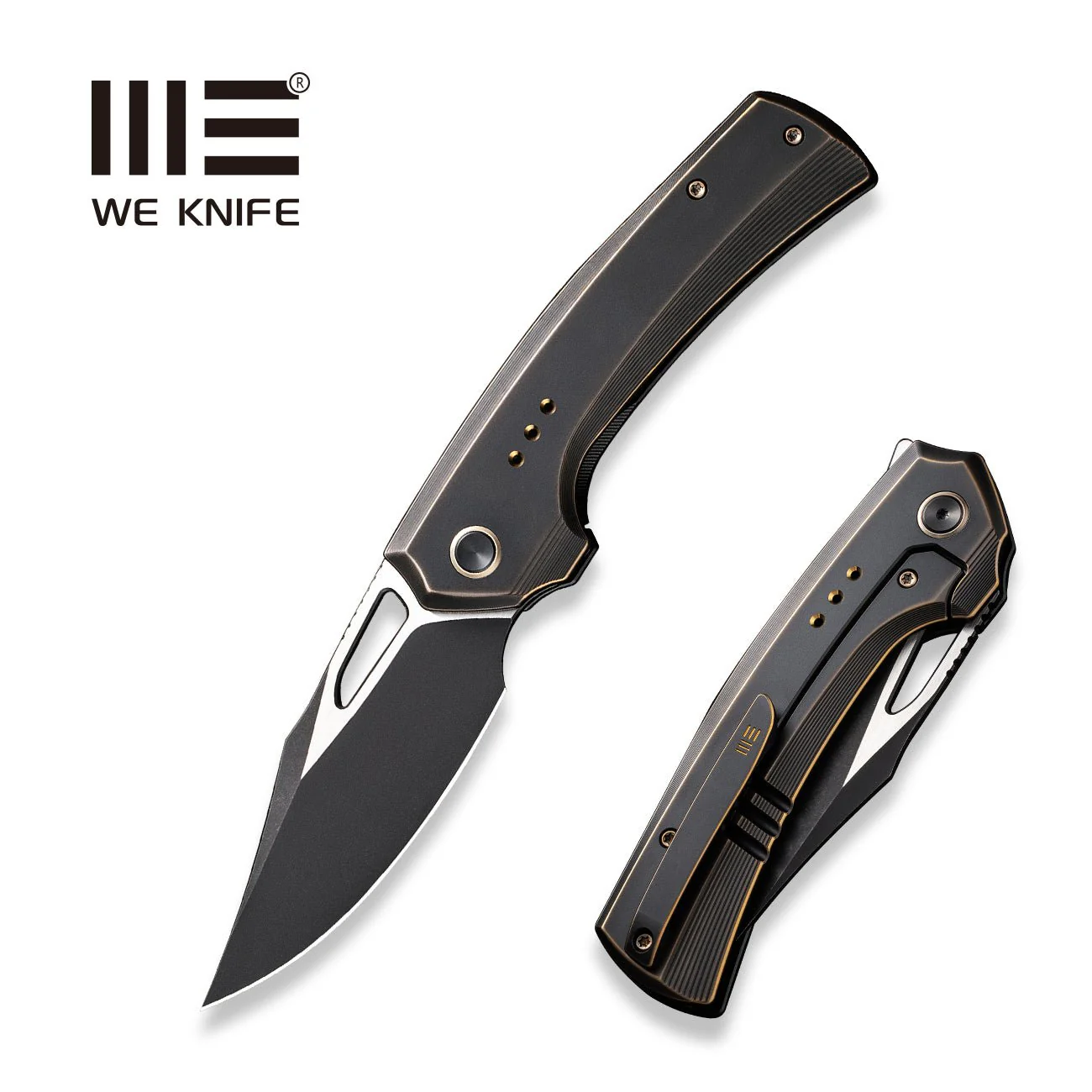 WEKNIFE Nefaris Flipper & Thumb Hole Knife Titanium Handle (3.48" CPM 20CV Blade) WE22040D-3