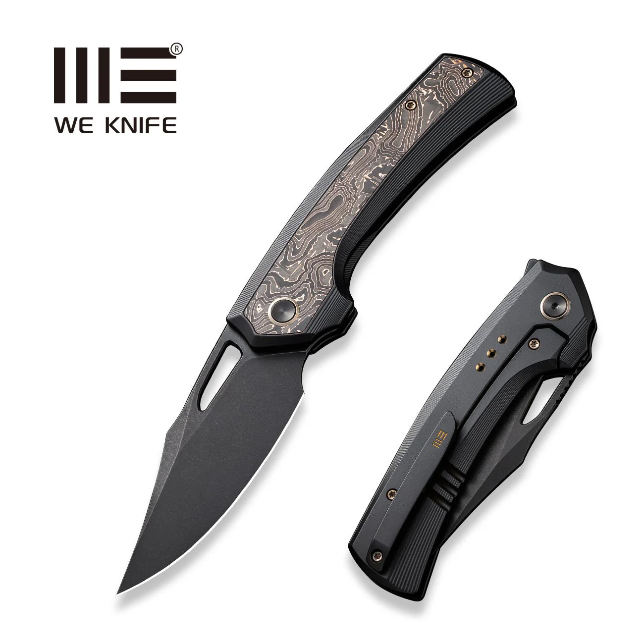 WEKNIFE Nefaris Flipper & Thumb Hole Knife Titanium Handle (3.48" CPM 20CV Blade) WE22040F-1