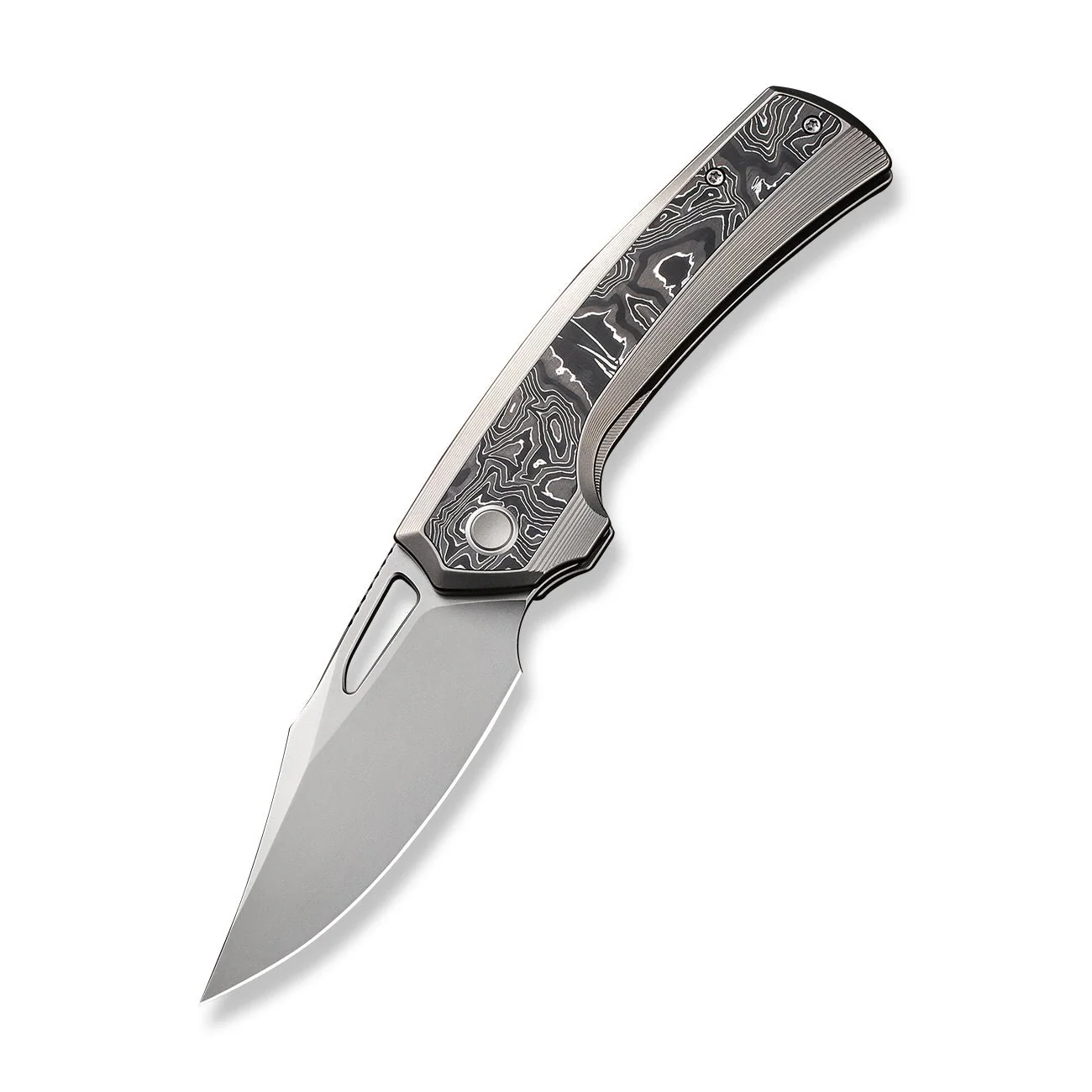 WEKNIFE Nefaris Flipper & Thumb Hole Knife Titanium & Carbon Fiber Handle (3.48" CPM 20CV Blade) WE22040F-2 - Image 3