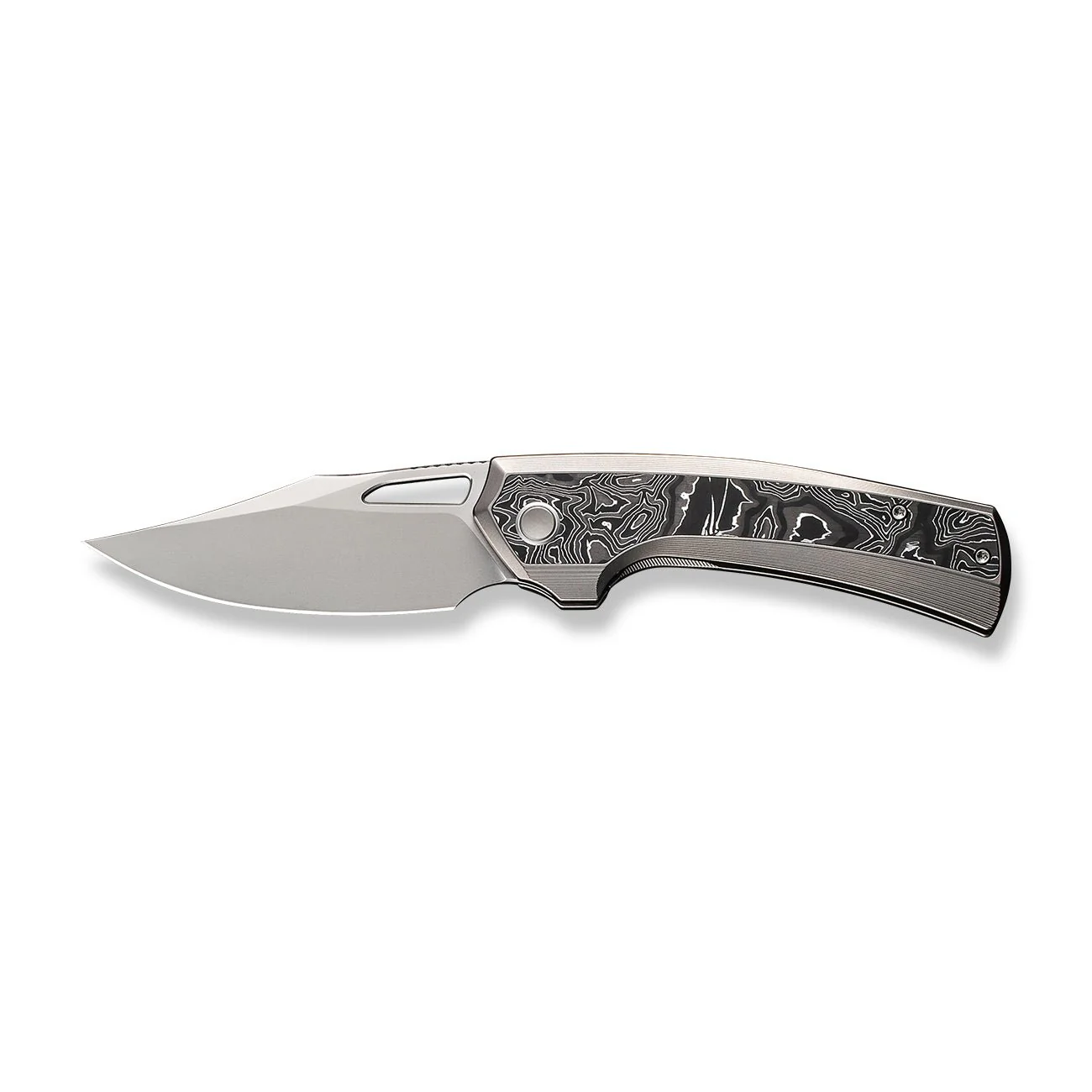 WEKNIFE Nefaris Flipper & Thumb Hole Knife Titanium & Carbon Fiber Handle (3.48" CPM 20CV Blade) WE22040F-2 - Image 4