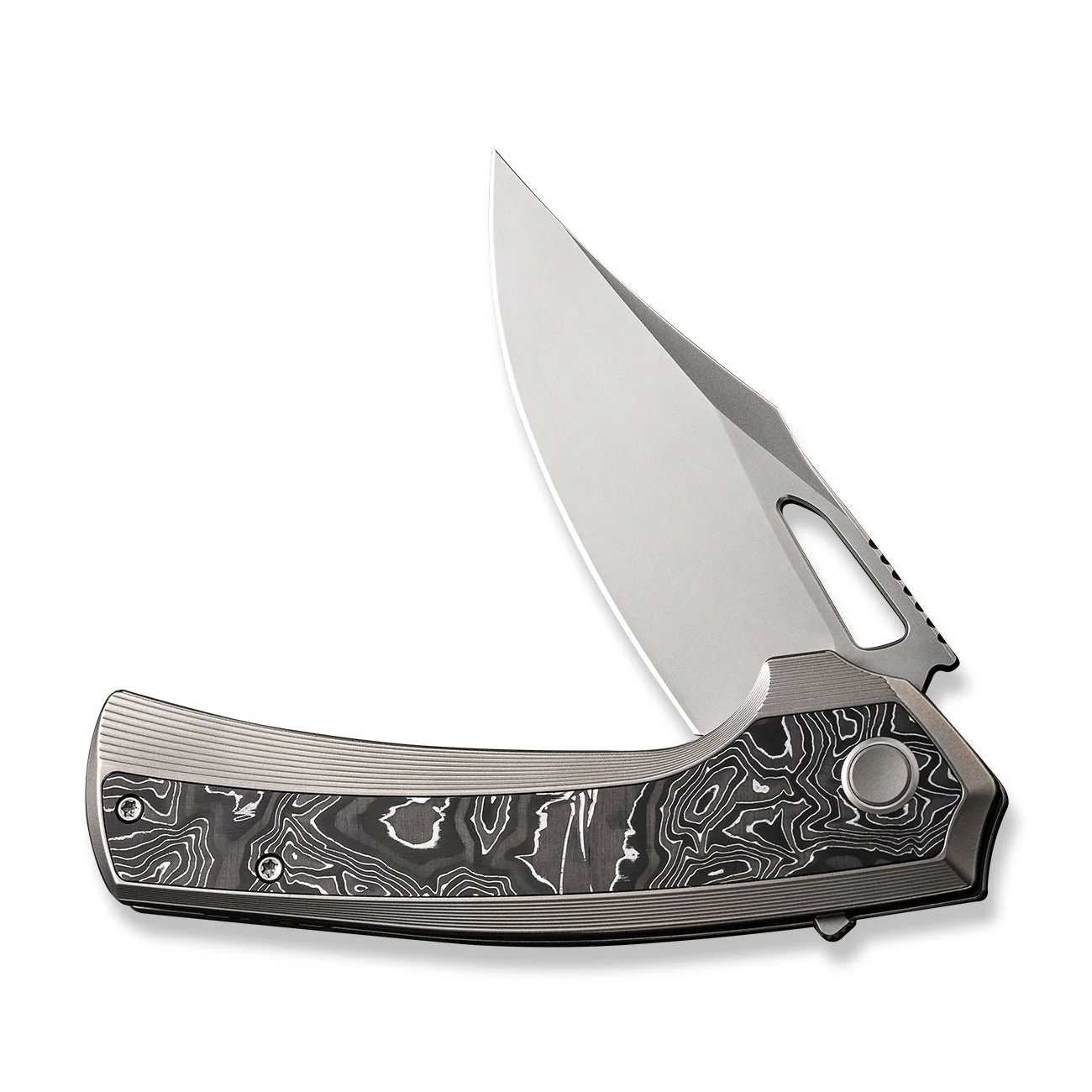 WEKNIFE Nefaris Flipper & Thumb Hole Knife Titanium & Carbon Fiber Handle (3.48" CPM 20CV Blade) WE22040F-2 - Image 5
