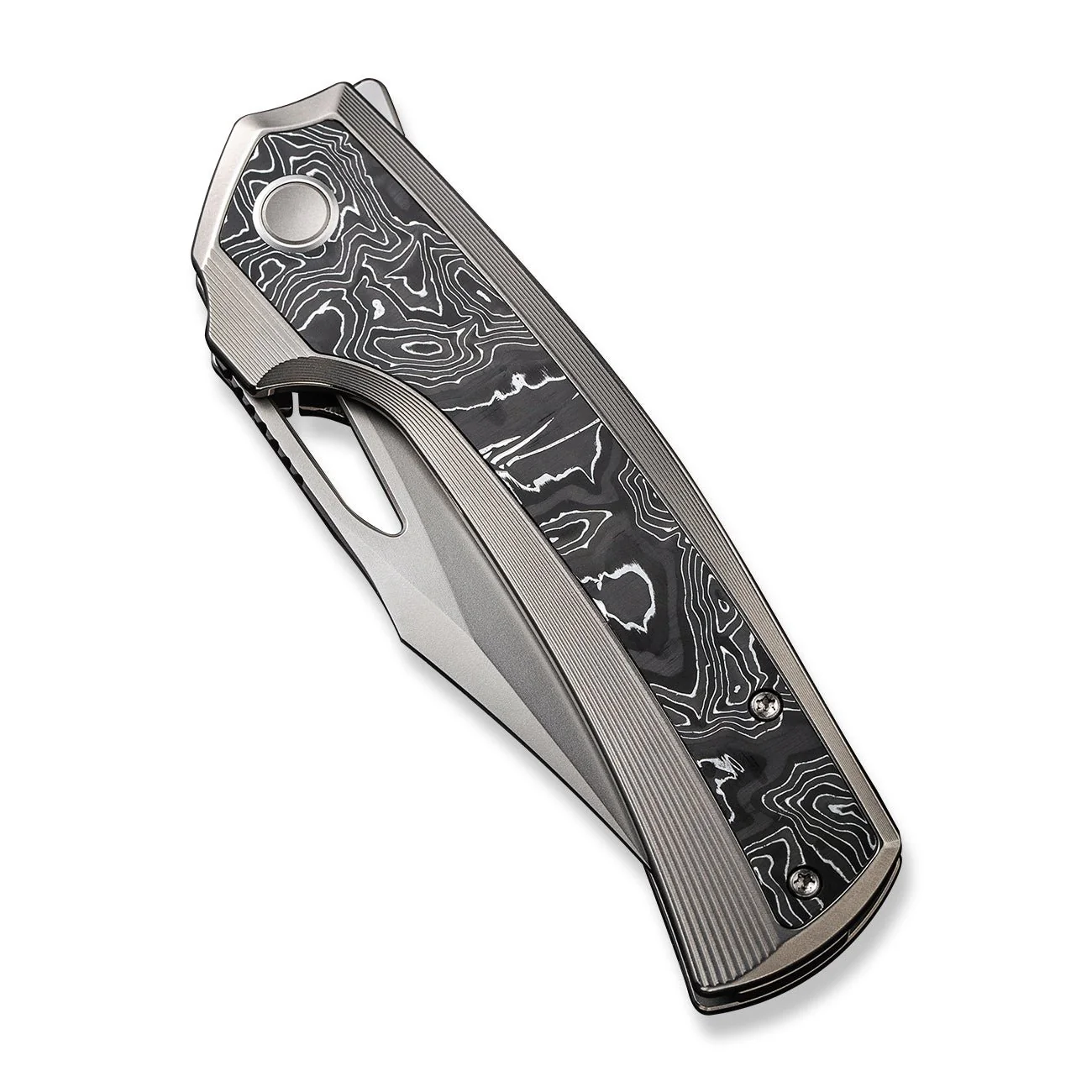 WEKNIFE Nefaris Flipper & Thumb Hole Knife Titanium & Carbon Fiber Handle (3.48" CPM 20CV Blade) WE22040F-2 - Image 6