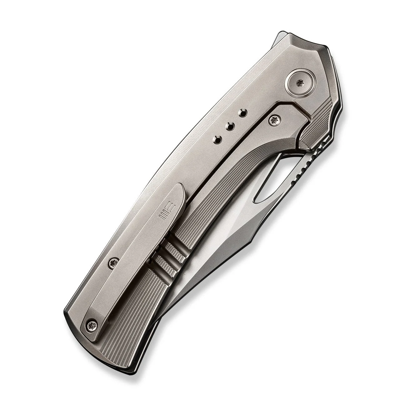 WEKNIFE Nefaris Flipper & Thumb Hole Knife Titanium & Carbon Fiber Handle (3.48" CPM 20CV Blade) WE22040F-2 - Image 7