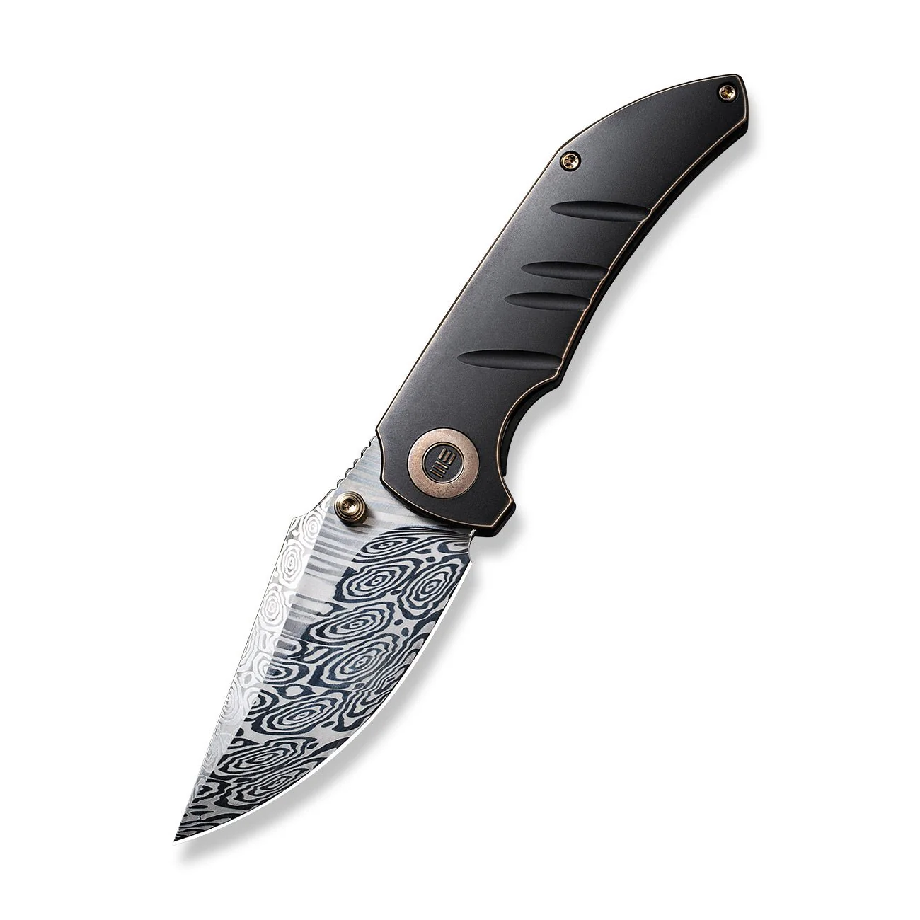 WEKNIFE Riff-Raff Thumb Stud Knife Titanium Handle (3.12" Damasteel Blade) WE22020B-DS1 - Image 3