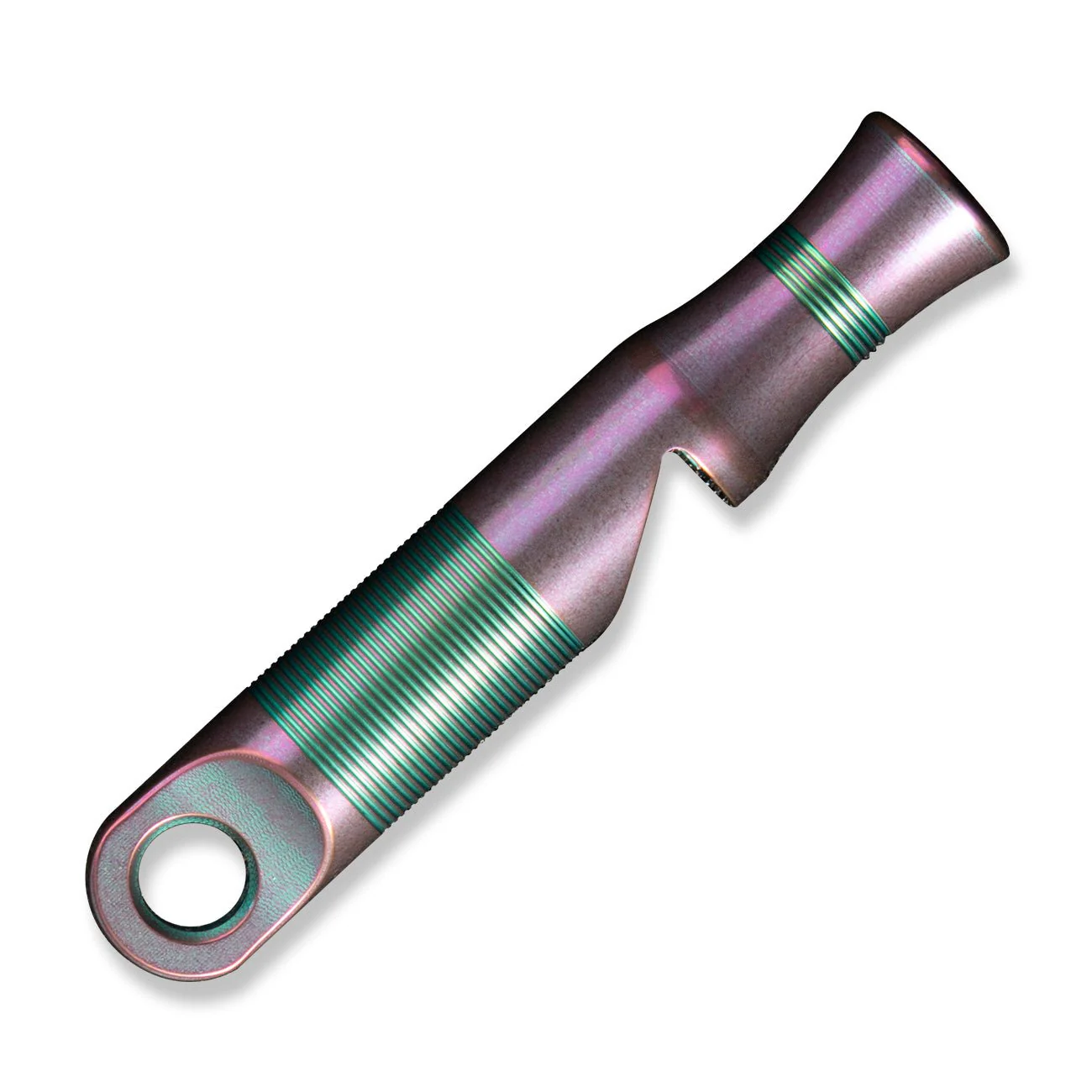 WEKNIFE Titanium Whistle With 1PC Brown Paracord A-05AP - Image 5