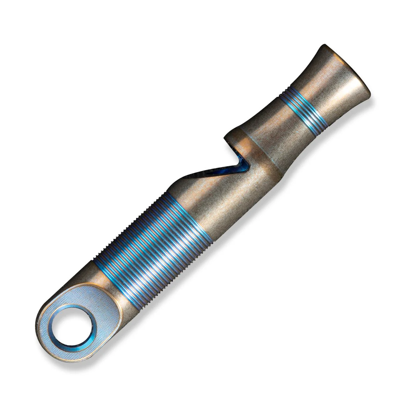 WEKNIFE Titanium Whistle With 1PC Brown Paracord A-05BP - Image 3