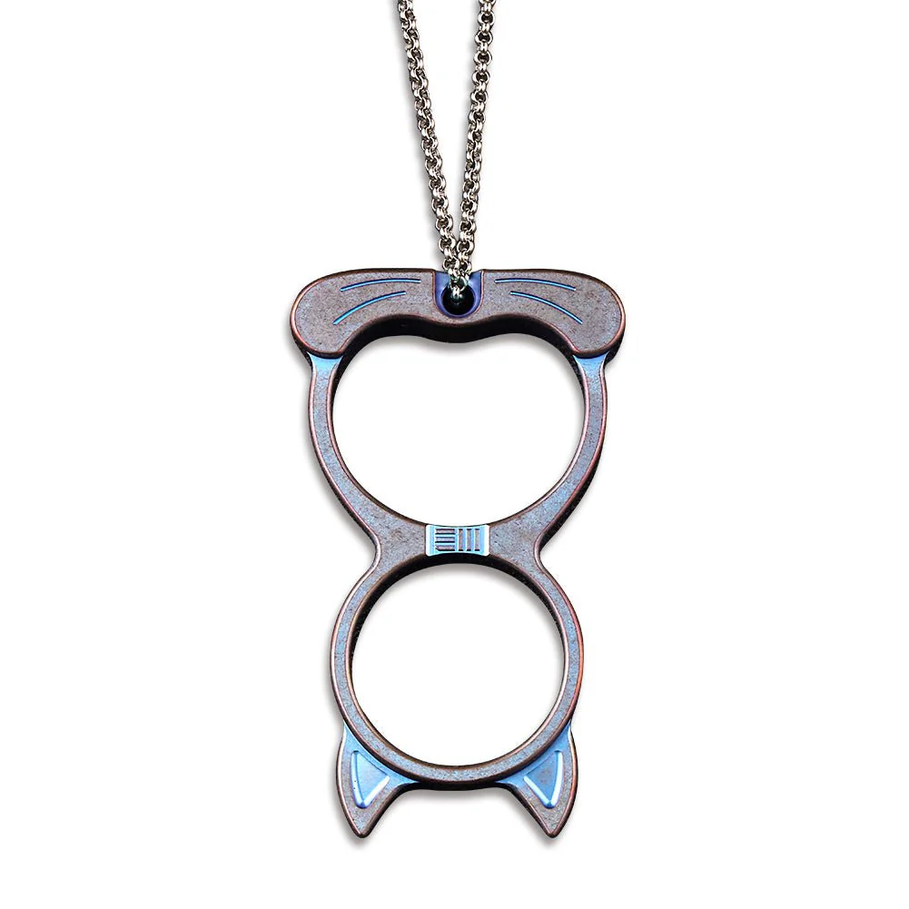 WEKNIFE WE Cat Titanium Material Collectible Knuckle With S/S Bead Chain A-07C - Image 2