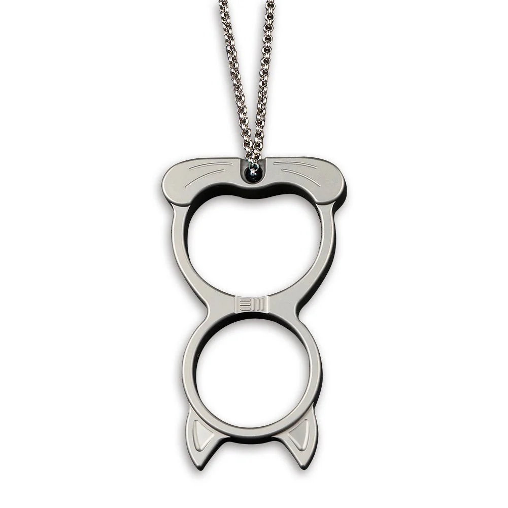 WEKNIFE WE Cat Titanium Material Collectible Knuckle With S/S Bead Chain A-07D - Image 2