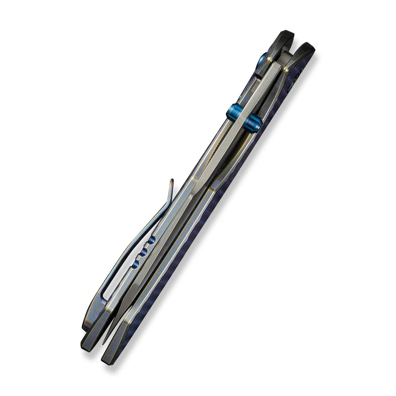 WEKNIFE High-Fin XL Thumb Stud Knife Titanium Handle (3.48" CPM 20CV Blade) WE24010-2 - Image 8