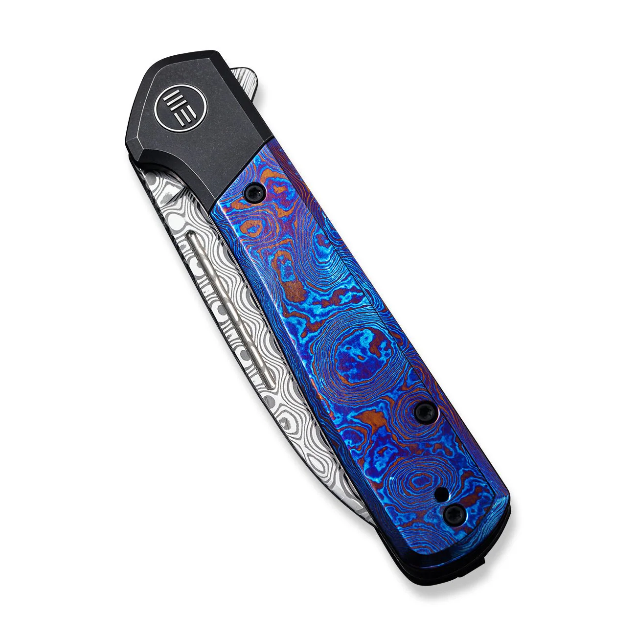 WEKNIFE Soothsayer Flipper Knife Titanium & Timascus Handle (3.48" Damasteel Blade) WE20050-DS1 - Image 6