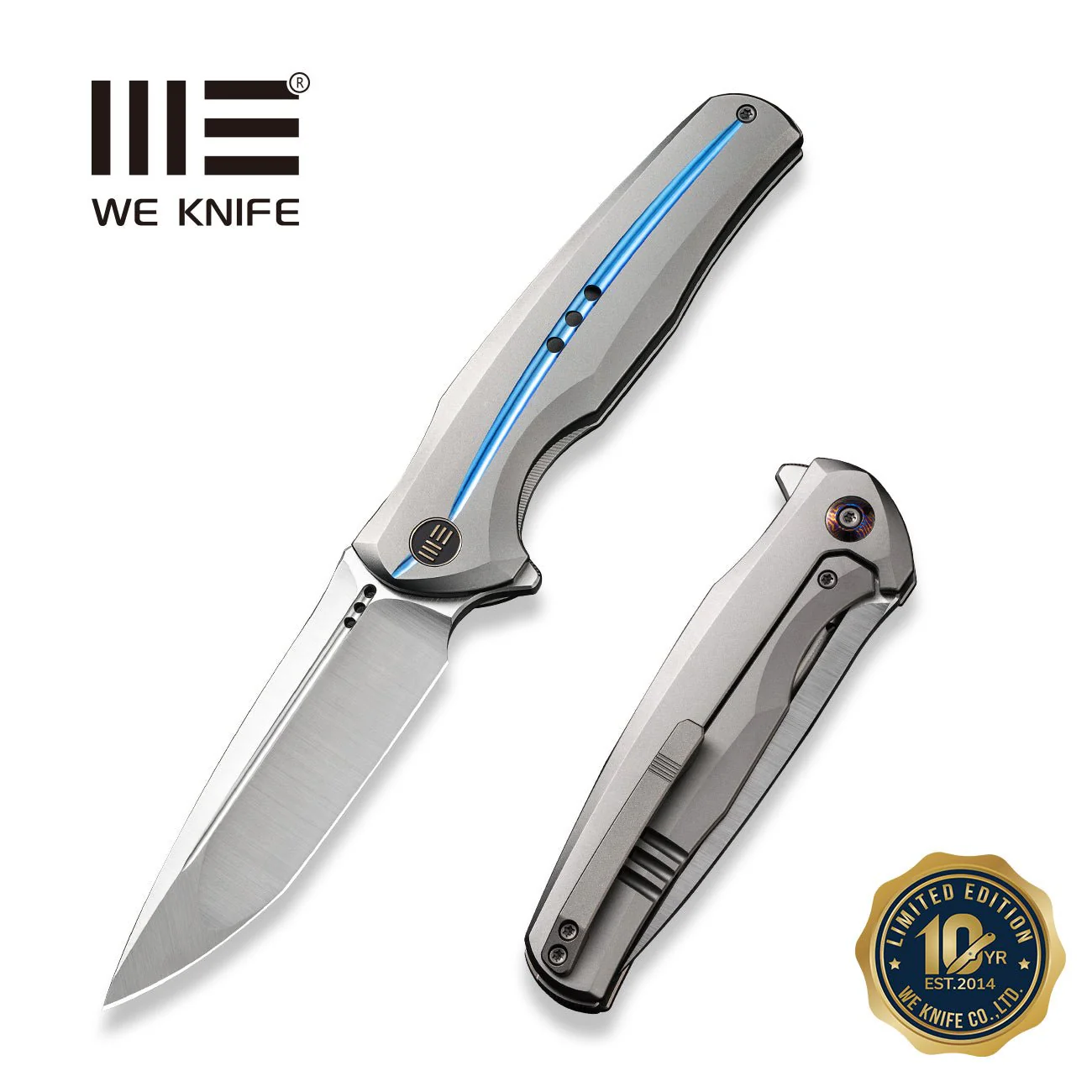 WEKNIFE 601X Flipper Knife Titanium Handle (3.82" CPM 20CV Blade) WE01J-2