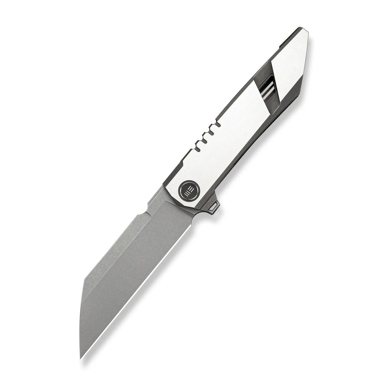 WEKNIFE Anglex Flipper Knife Bronze & Satin Titanium Handle (3.89" Gray Stonewashed Bohler M390 Blade, Satin Flat) WE25070 Sample1 - Image 3