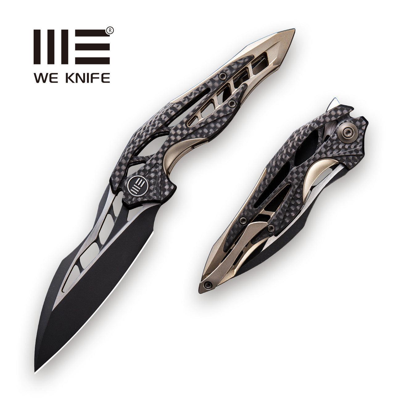 WEKNIFE Arrakis Flipper Knife Titanium & Carbon Fiber Handle (3.45" M390 Blade) 906CF-B