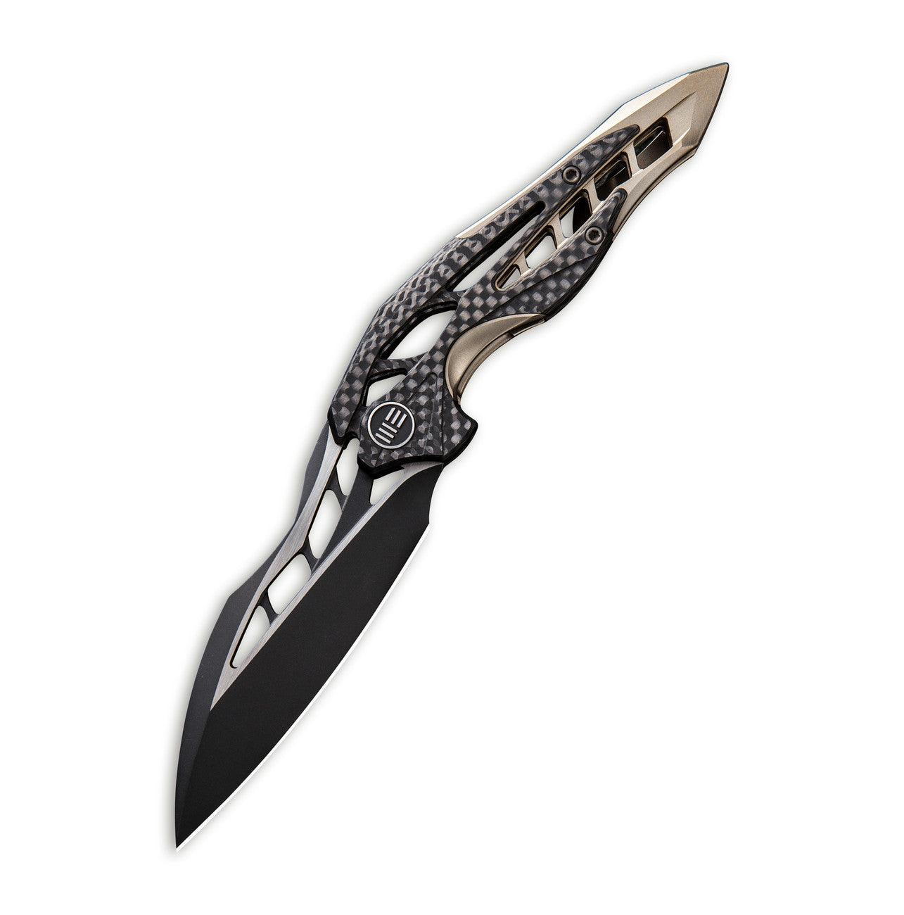 WEKNIFE Arrakis Flipper Knife Titanium & Carbon Fiber Handle (3.45" M390 Blade) 906CF-B - Image 2