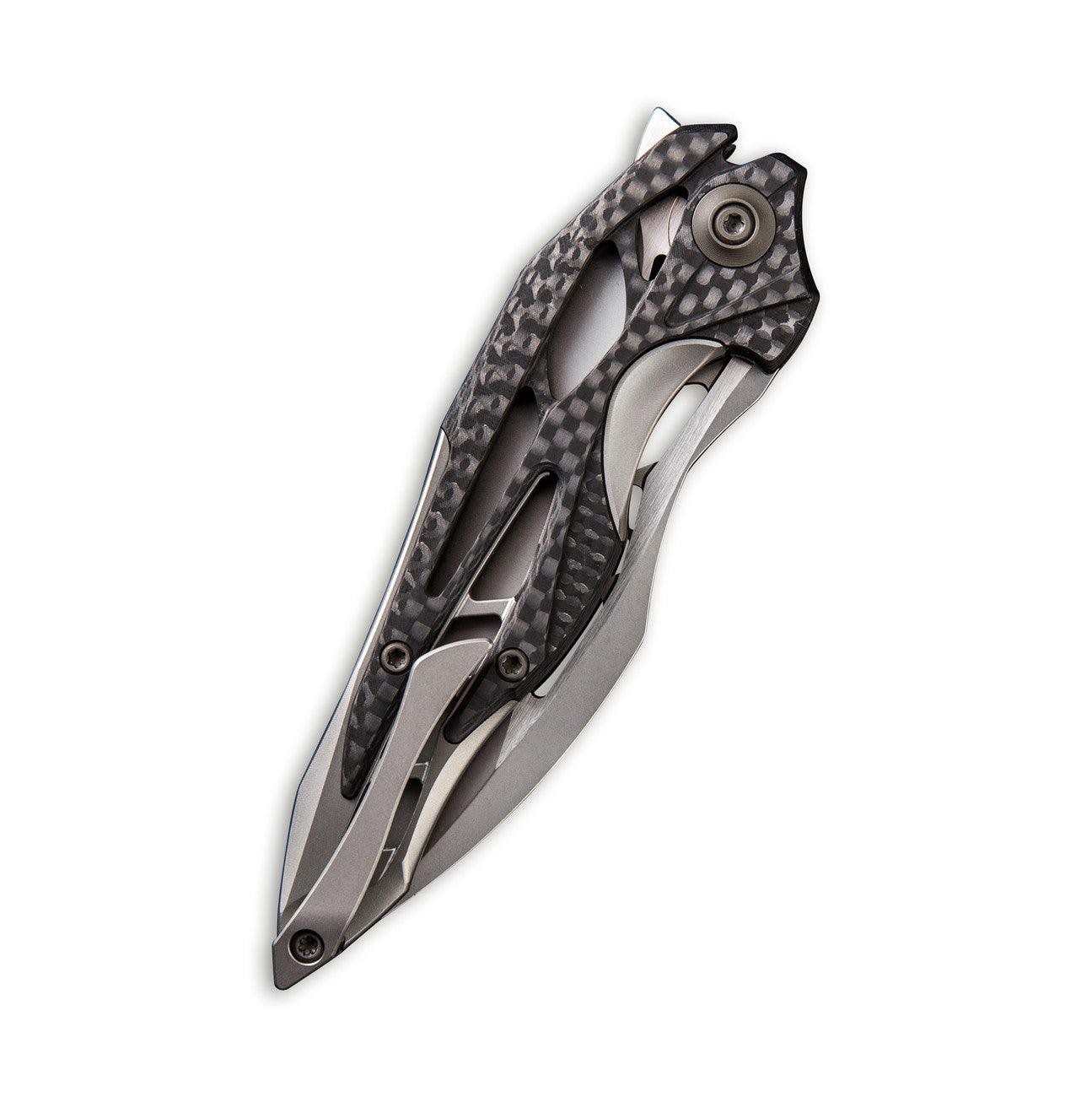 WEKNIFE Arrakis Flipper Knife Titanium & Carbon Fiber Handle (3.45" M390 Blade) 906CF-C - Image 3