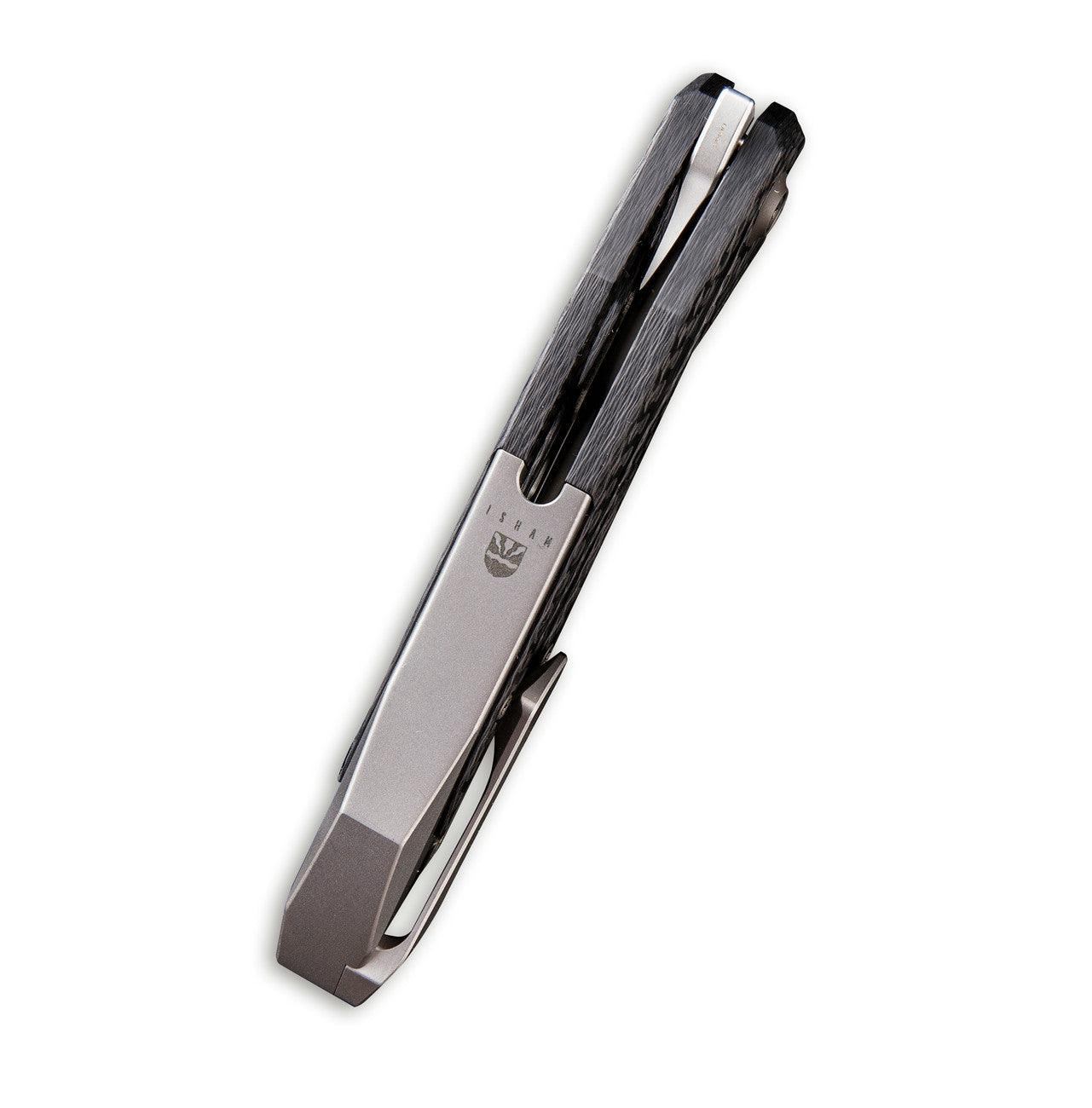 WEKNIFE Arrakis Flipper Knife Titanium & Carbon Fiber Handle (3.45" M390 Blade) 906CF-C - Image 4