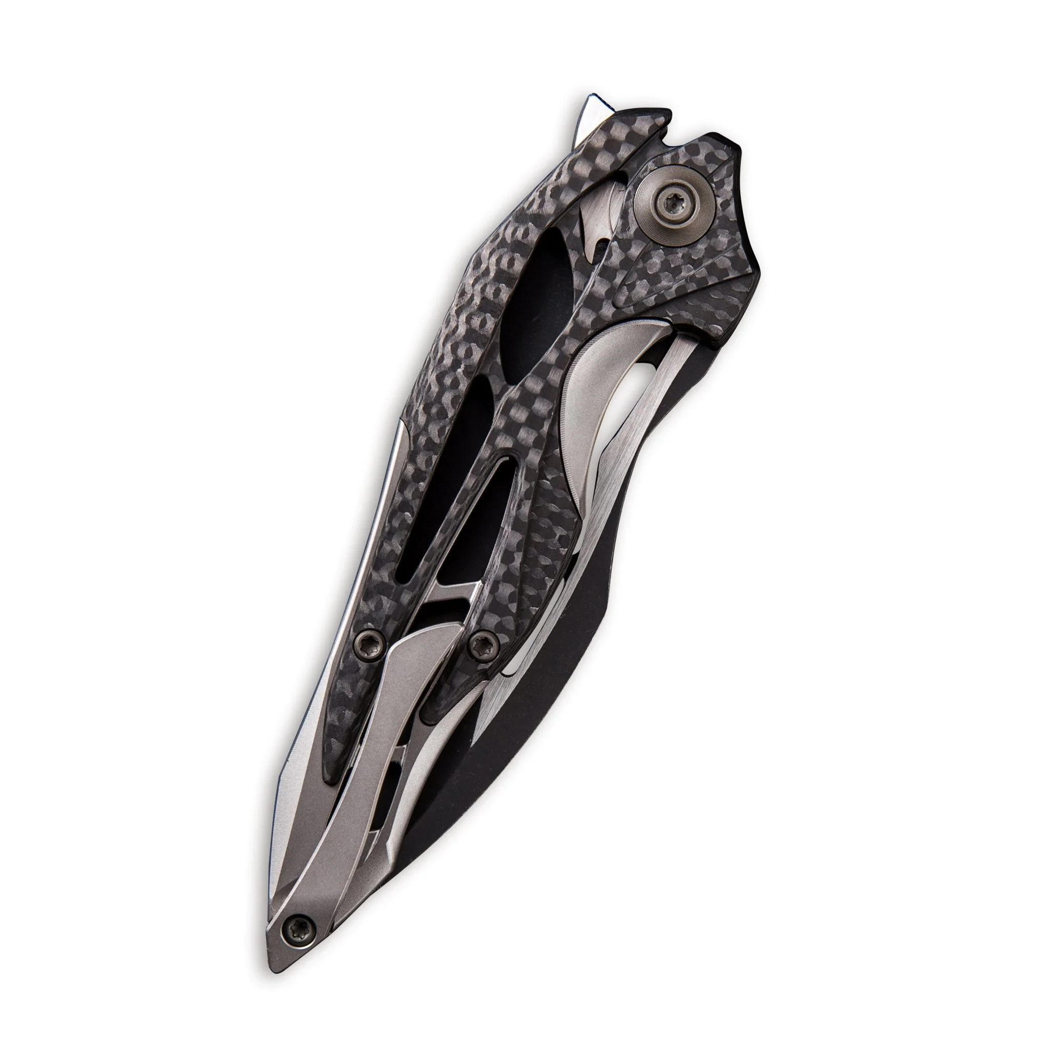 WEKNIFE Arrakis Flipper Knife Titanium & Carbon Fiber Handle (3.45" M390 Blade) 906CF-D - Image 3