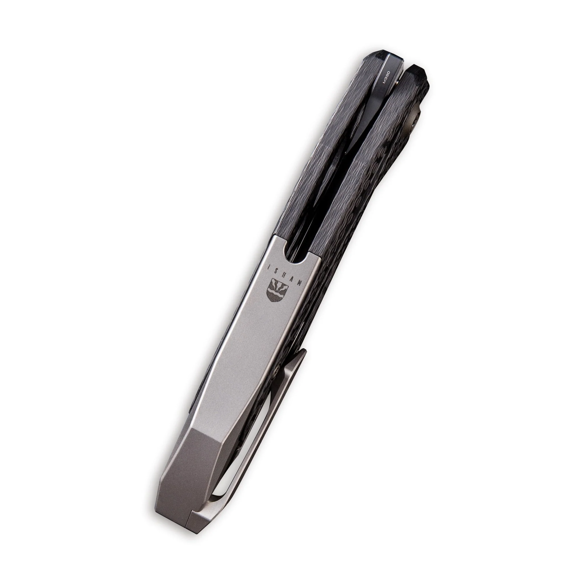 WEKNIFE Arrakis Flipper Knife Titanium & Carbon Fiber Handle (3.45" M390 Blade) 906CF-D - Image 4