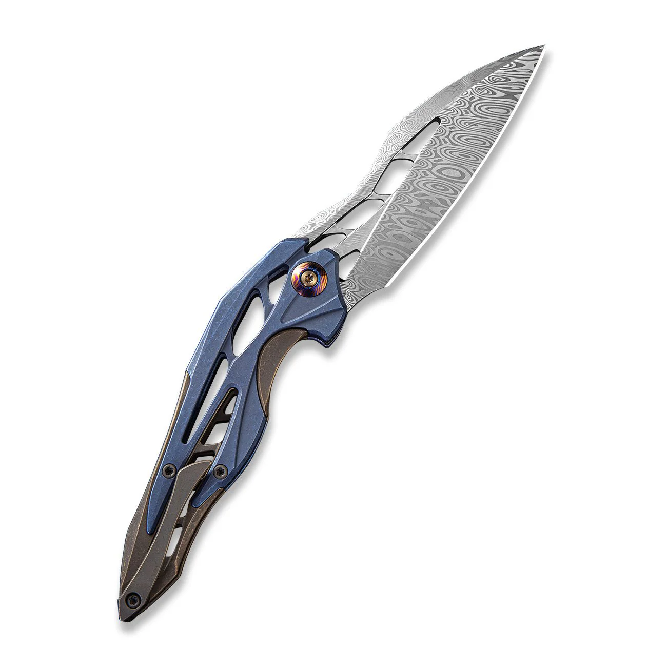 WEKNIFE Arrakis Flipper Knife Titanium Handle (3.45" Damasteel Blade) 906DS-1 - Image 2