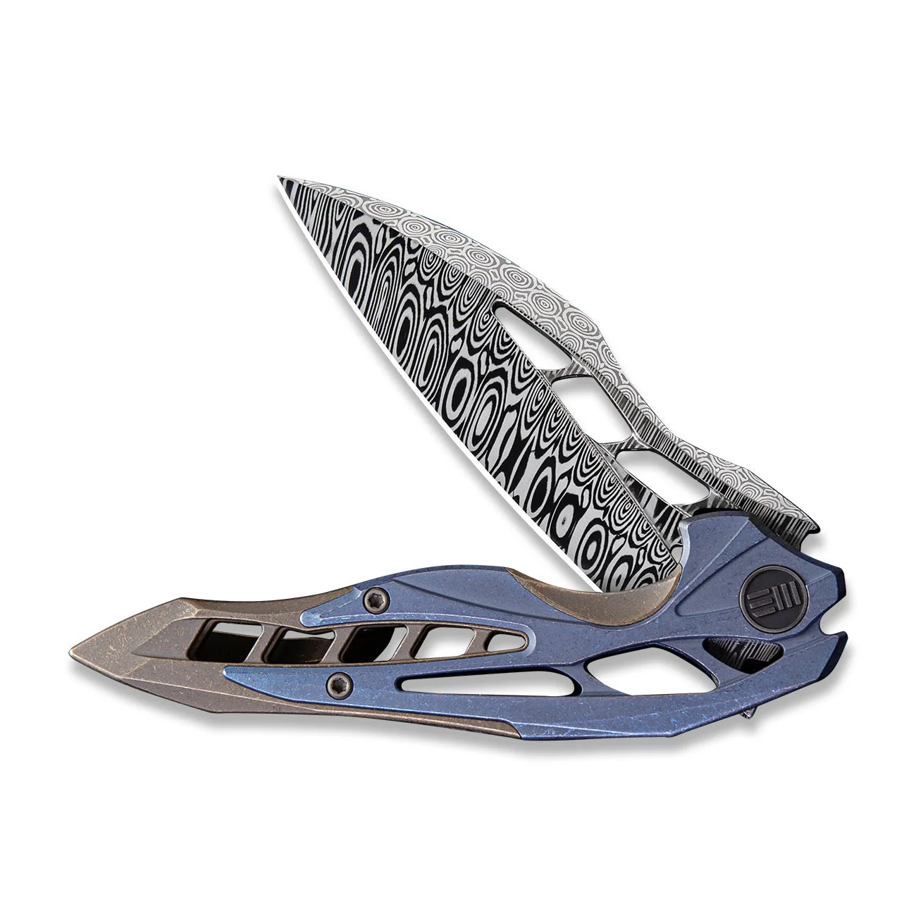 WEKNIFE Arrakis Flipper Knife Titanium Handle (3.45" Damasteel Blade) 906DS-1 - Image 4
