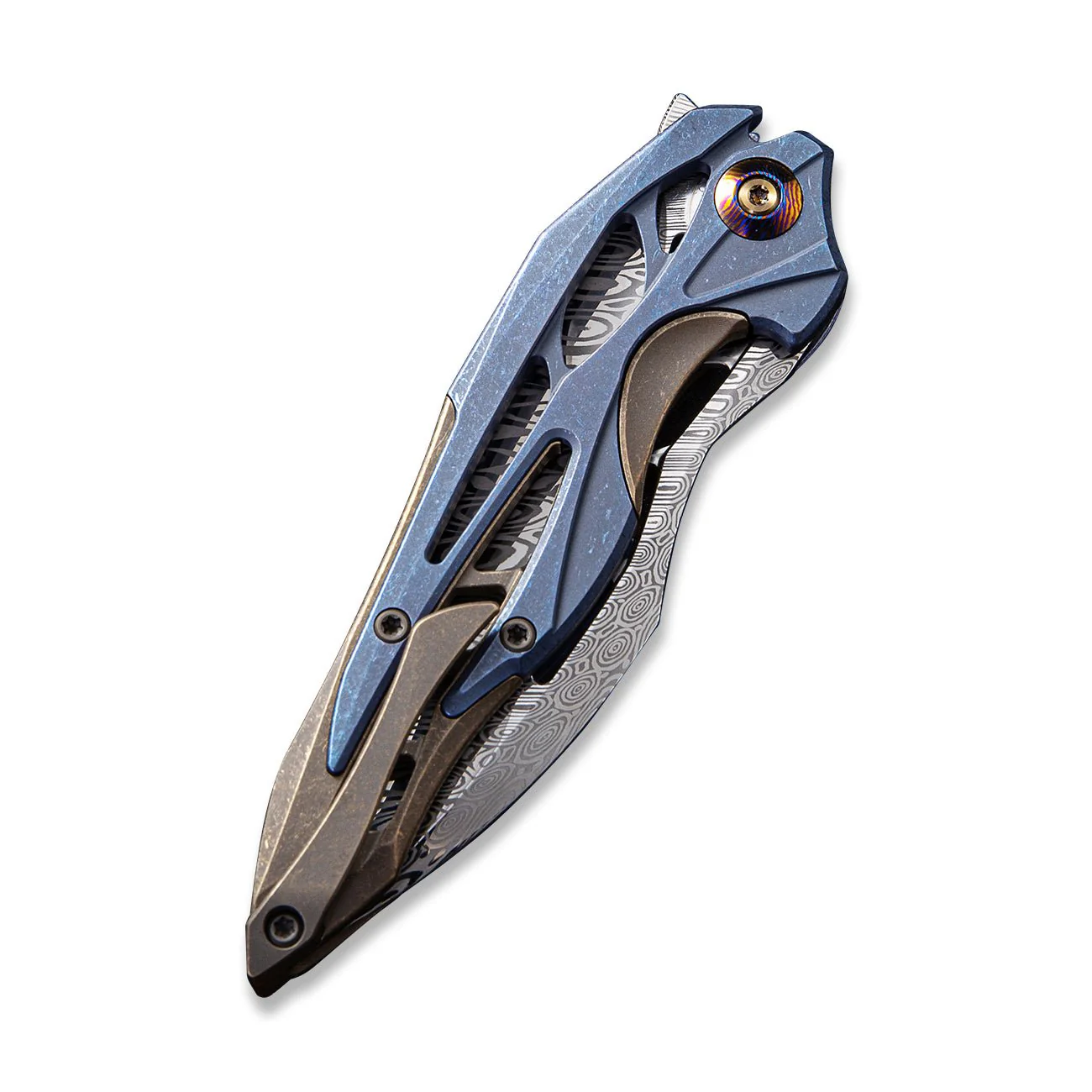 WEKNIFE Arrakis Flipper Knife Titanium Handle (3.45" Damasteel Blade) 906DS-1 - Image 6