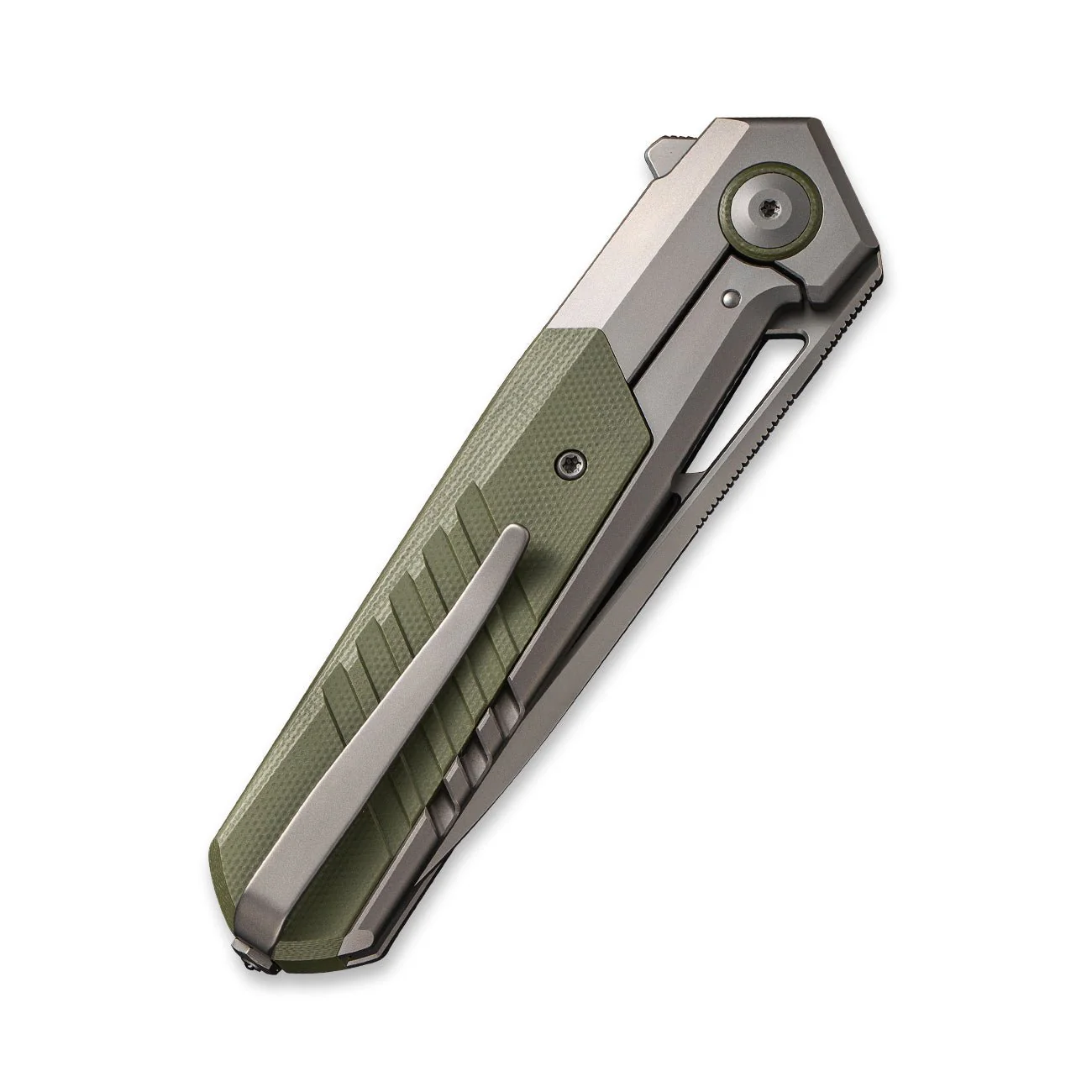 WEKNIFE Arsenal Flipper & Thumb Hole Knife Titanium & G10 Handle (3.56" CPM 20CV Blade) WE20073-1 - Image 6