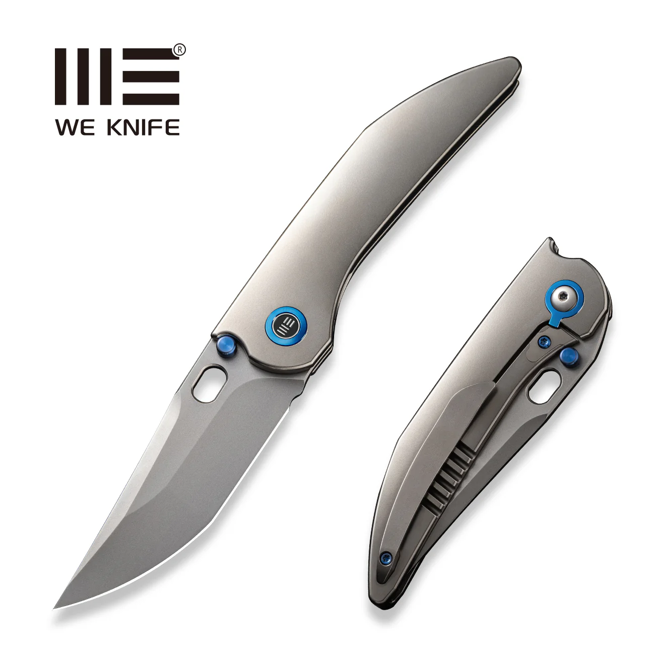 WEKNIFE Attor Thumb Stud & Thumb Hole Knife Titanium Handle (3.55" CPM 20CV Blade) WE23037B-2