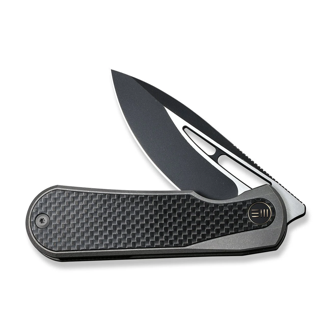 WEKNIFE Baloo Front Flipper & Thumb Hole Knife Titanium & Carbon Fiber Handle (3.31" CPM 20CV) WE21033-2 - Image 5