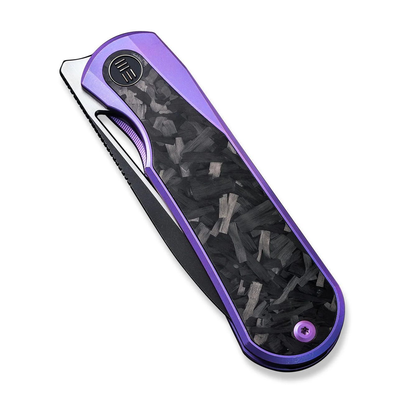 WEKNIFE Baloo Front Flipper & Thumb Hole Knife Titanium & Carbon Fiber Handle (3.31" CPM 20CV) WE21033-3 - Image 6