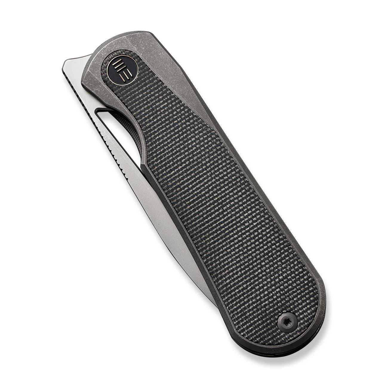 WEKNIFE Baloo Front Flipper & Thumb Hole Knife Titanium & Micarta Handle (3.31" CPM 20CV) WE21033-4 - Image 6