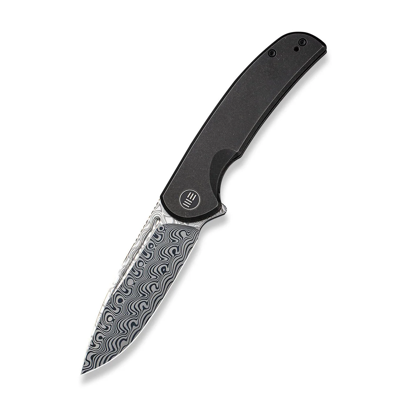 WEKNIFE Beacon Flipper Knife Titanium Handle (3.48" Damasteel Blade) WE20061B-DS1 - Image 3