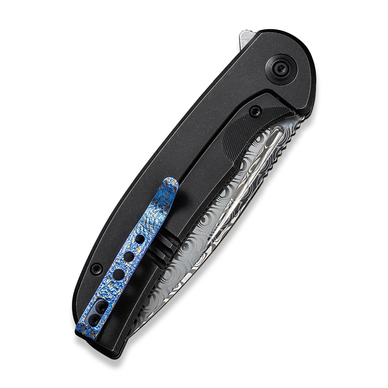 WEKNIFE Beacon Flipper Knife Titanium Handle (3.48" Damasteel Blade) WE20061B-DS1 - Image 6