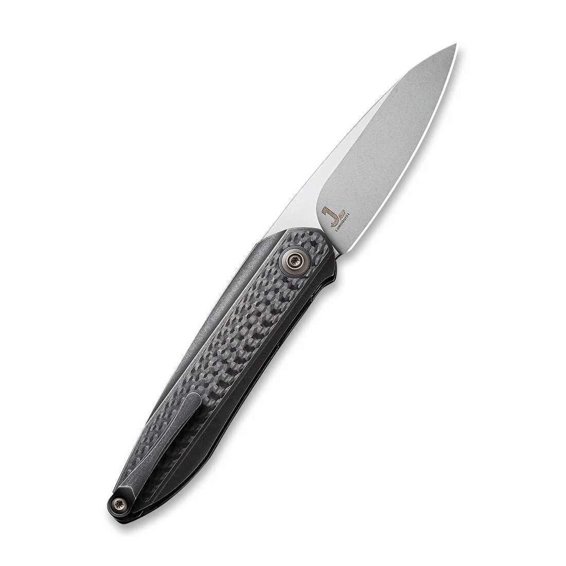 WEKNIFE Black Void Opus Front Flipper Knife Titanium & Carbon Fiber Handle (2.84" CPM 20CV Blade) 2010B - Image 2