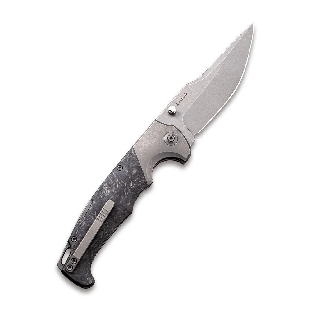 WEKNIFE Blocao Thumb Stud Knife Titanium & Carbon Fiber (4.21" CPM S35VN Blade) 920A - Image 2