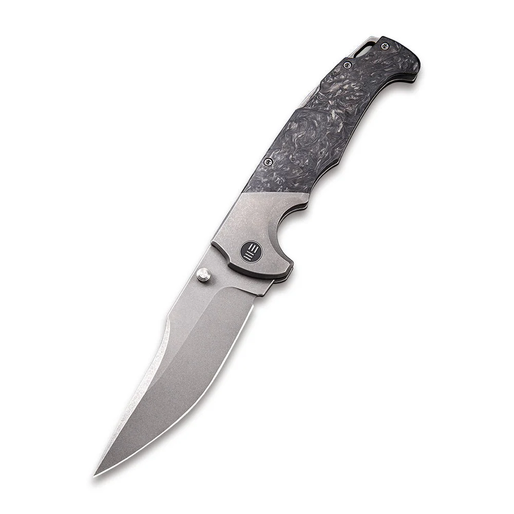 WEKNIFE Blocao Thumb Stud Knife Titanium & Carbon Fiber (4.21" CPM S35VN Blade) 920A - Image 3