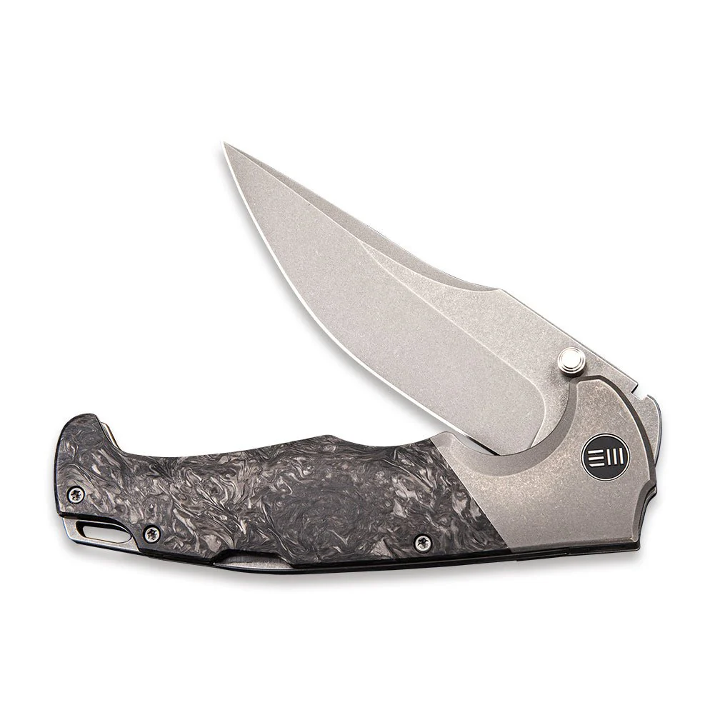 WEKNIFE Blocao Thumb Stud Knife Titanium & Carbon Fiber (4.21" CPM S35VN Blade) 920A - Image 4